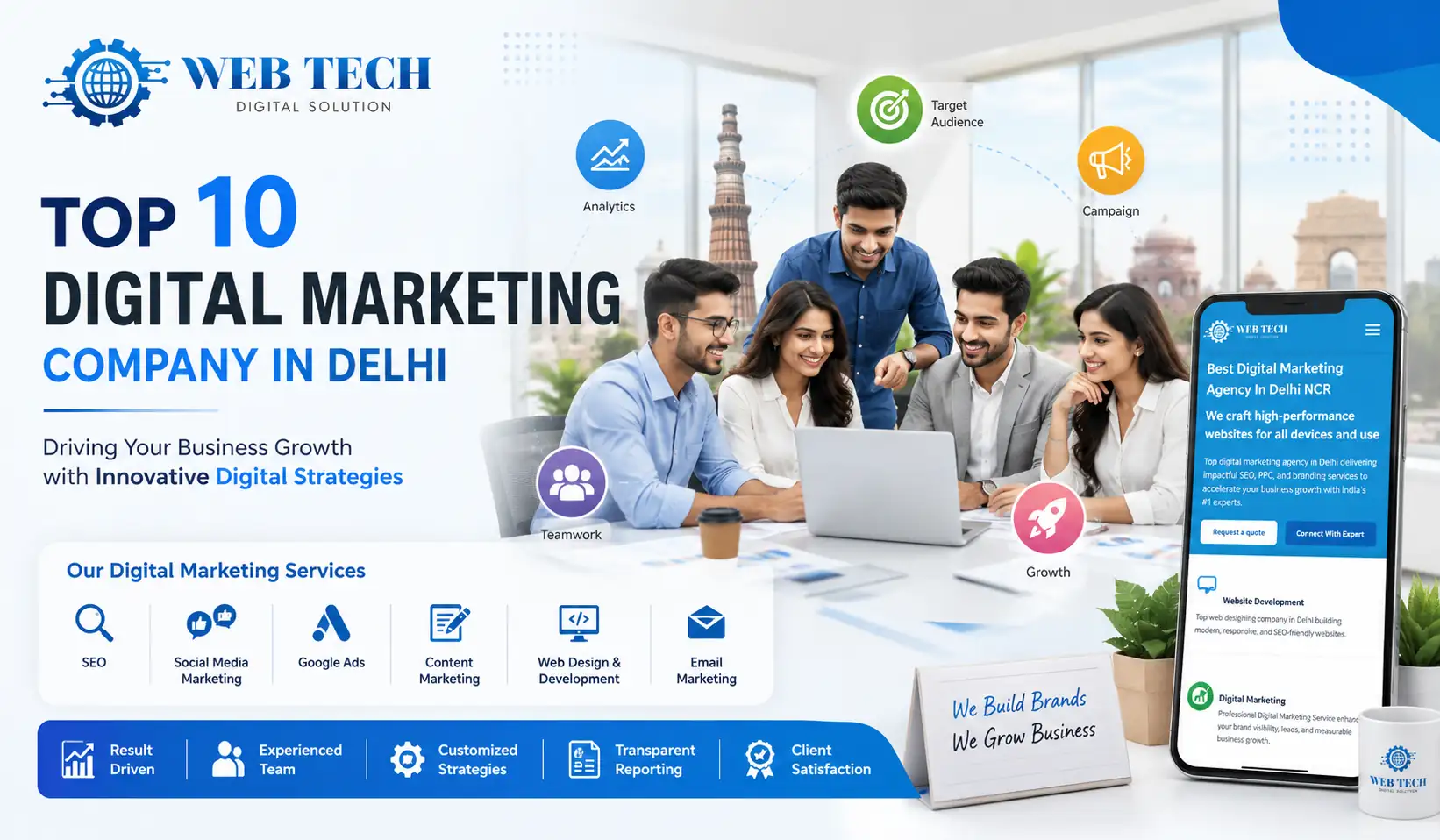 Top 10 Best Digital Marketing Companies in Delhi - Webtech Digital Solution